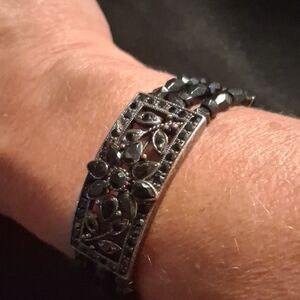 Express Black Beaded Bracelet